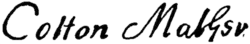 Cotton Mather – podpis