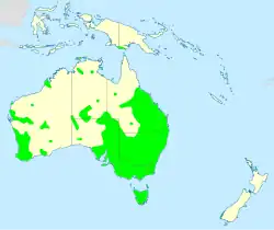 Rozšíření orla klínoocasého