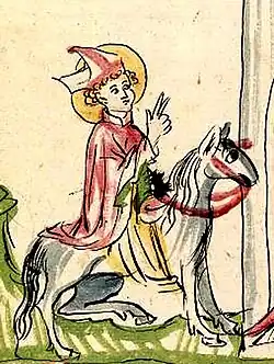 Sv. Arbogast přichází do Štrasburku (ilustrace ze spisu Legenda Aurea)