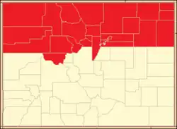 Arcidiecéze denverská na mapě