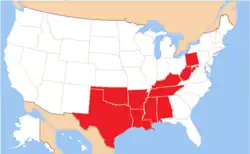 Archieparchie Pittsburgh na mapě