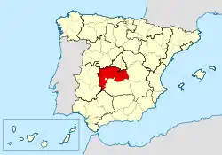 Arcidiecéze toledská na mapě