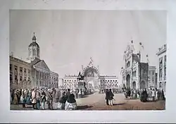 Litografie od Edwina Tooveye upravil Jules Géruzet, knihkupec a fotograf, rue des Éperonniers, 6, v Bruselu, 1856)