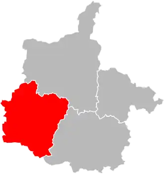 Kanton na mapě departementu Ardensko