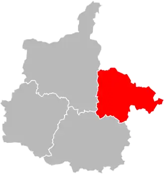 Kanton na mapě departementu Ardensko