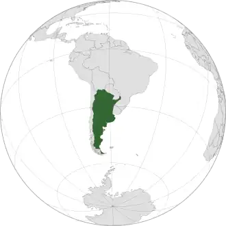 Poloha Argentiny