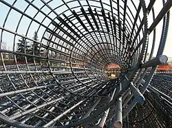 Válcový armokoš pro železobetonový sloup, případně železobetonovou pilotu