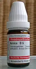 Homeopatická tinktura z arniky
