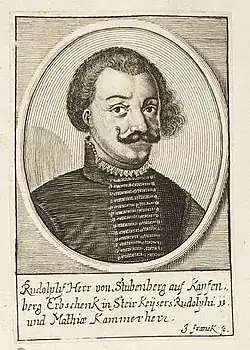 Rudolf ze Stubenberka, rytina ze 17. století