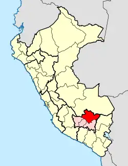 Arcidiecéze Cuzco na mapě