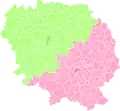 Arrondissement Aubusson od 1926 do 2017 (růžové)