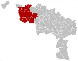 Arrondissement Tournai Rozloha: 607,52 km² Počet obyvatel: 141 748 Počet obcí: 10
