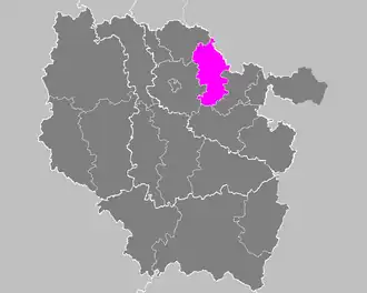 Arrondissement Boulay-Moselle na mapě regionu Lotrinsko