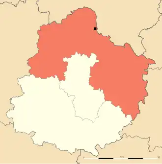 Arrondissement Mamers na mapě departementu Sarthe