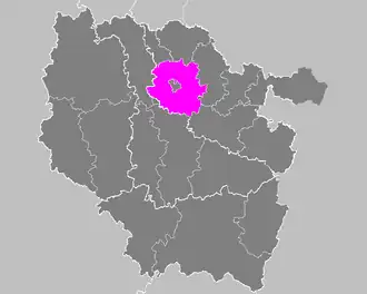 Arrondissement Metz-Campagne na mapě regionu Lotrinsko