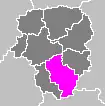 Arrondissement Tulle na mapě regionu Limousin