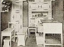 Kuchyň. Rudolf Stockar, výstava Artělu na II. pražském veletrhu umění, 1921