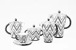 Kávový servis s okrouhlými uchy. Pavel Janák, 1911