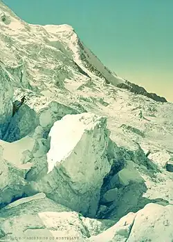 Mont Blanc, Chamonix Valley, Francie, 1890-1910