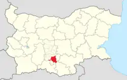 Obština na mapě Bulharska