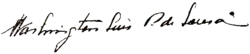 Washington Luís, podpis