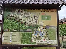 Informační panel s mapou areálu