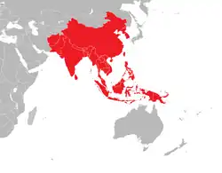 Mapa rozšíření motýla A. atlas