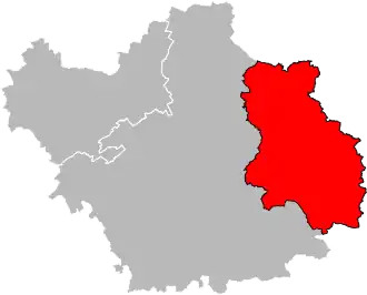 Arrondissement Bar-sur-Aube na mapě departementu Aube