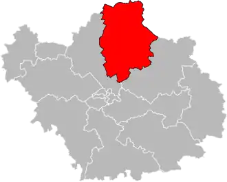 Kanton na mapě departementu Aube