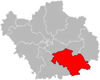 Kanton na mapě departementu Aube