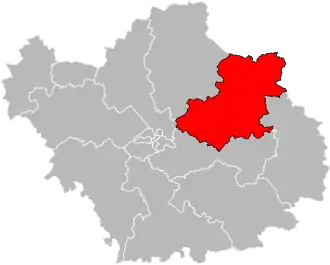 Kanton na mapě departementu Aube