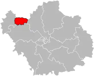 Kanton na mapě departementu Aube