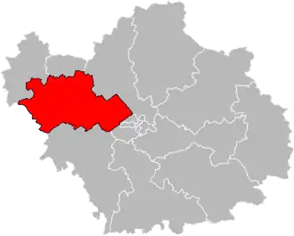 Kanton na mapě departementu Aube