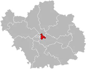 Kanton na mapě departementu Aube