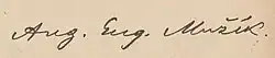 Augustin Eugen Mužík – podpis