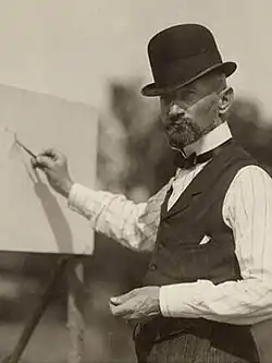 Prof. A. Němejc u plátna