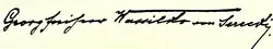 Georg Wassilko von Serecki, podpis