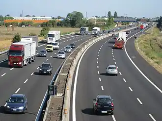Dálnice A14 u města Forlì