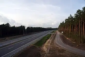 Dálnice A1 nedaleko Grudziądz.