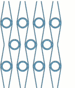 Zvlněný plech připojený k trubkám.[15]