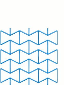 Tuhé pruty propojené rotačními vazbami.