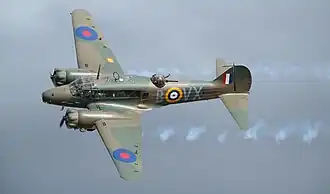 Avro Anson Mk.I (K6183, VX-B) byl do této podoby rekonstruován na počest Ansonu 206. peruti RAF sestřeleného 5. září 1939 na Severním mořem