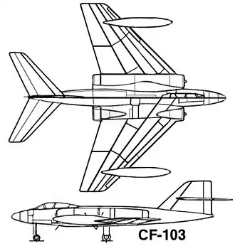 Nákres letounu CF-103