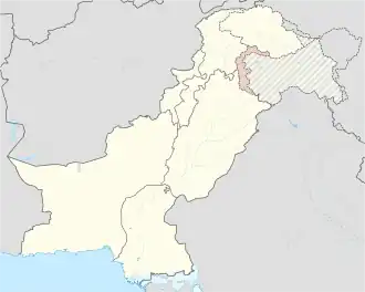 Poloha Azád Kašmíru