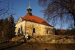 Kostel nad vsí Březí u Říčan