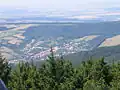 Výhled na obec z rozhledny Velký Lopeník