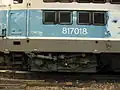 SNCF řada BB17000 - podvozek ze strany převodovky