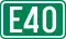 Označení silnice E40 v Belgii