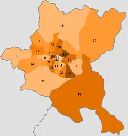 Obština Stolična na mapě