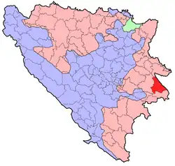 Višegrad na mapě